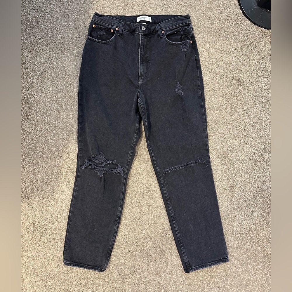 A&F curve love 90s straight ultra high-rise